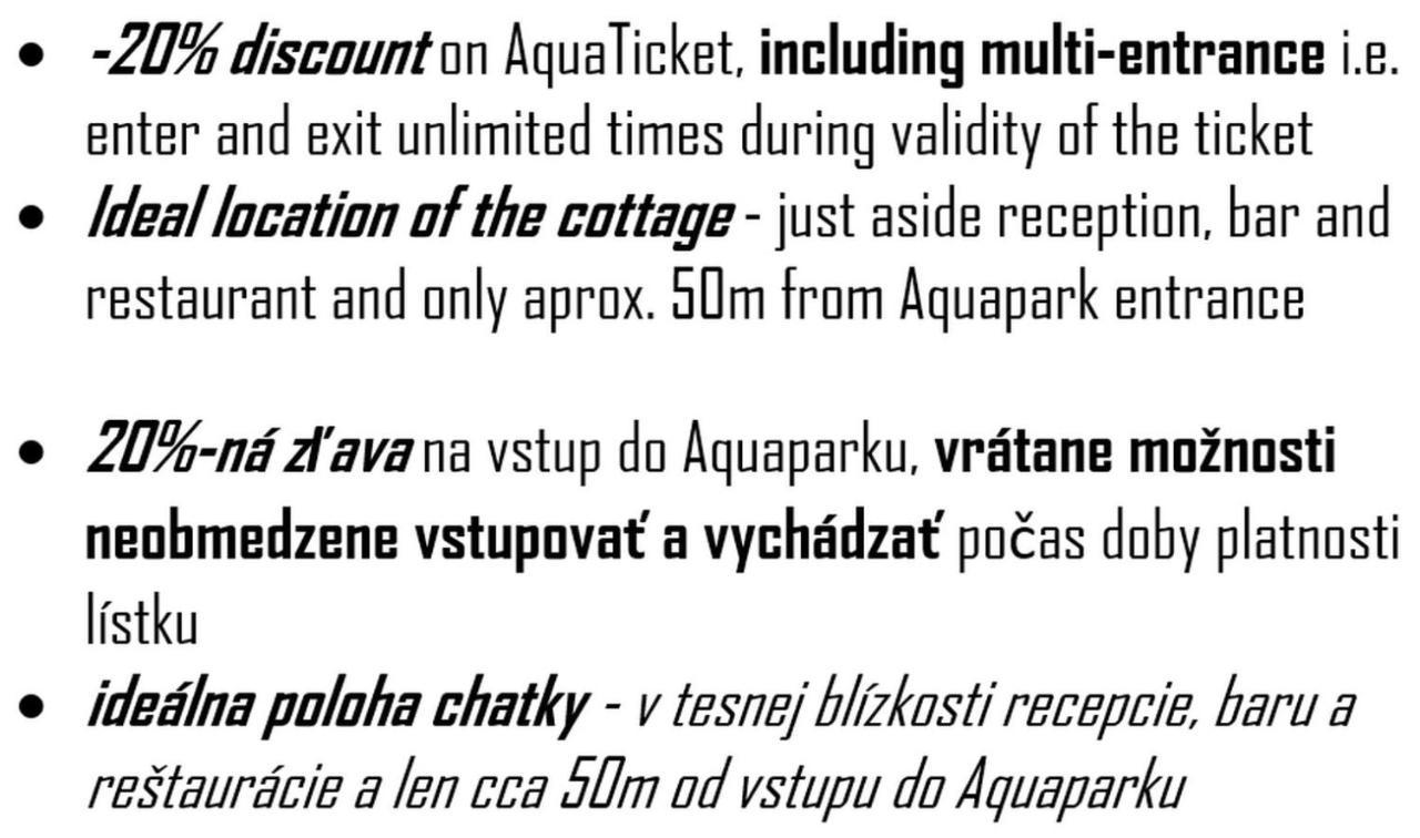 Chata 412 Tatralandia Liptovský Mikuláš 外观 照片